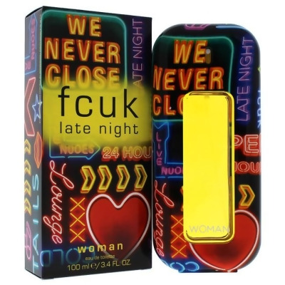 Fcuk Late Night by French Connection UK for Women - 3.4 oz EDT Spray 