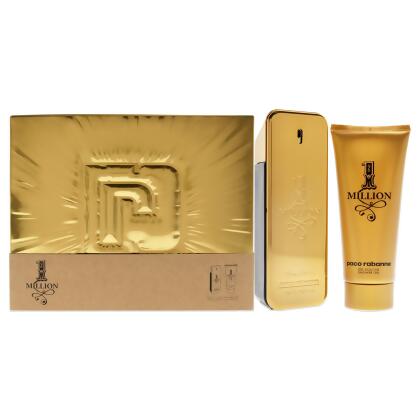 1 Million by Paco Rabanne for Men - 2 Pc Gift Set 3.4oz EDT Spray, 3.4oz Shower Gel 