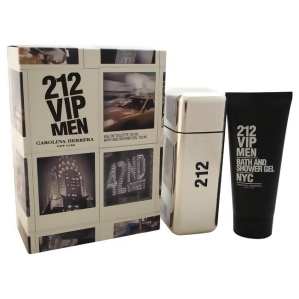 212 Vip by Carolina Herrera for Men 2 Pc Gift Set 3.4oz Edt Spray 3.4oz Bath and Shower Gel - All