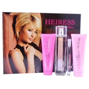 Heiress by Paris Hilton for Women 4 Pc Gift Set 3.4oz Edp Spray 0.34oz Edp Spray 3oz Body Lotion 3oz Bath Shower Gel - All