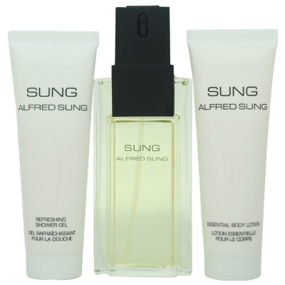 Sung by Alfred Sung for Women - 3 Pc Gift Set 3.4oz EDT Spray, 2.5oz Essential Body Lotion, 2.5oz Refreshing Shower Gel 