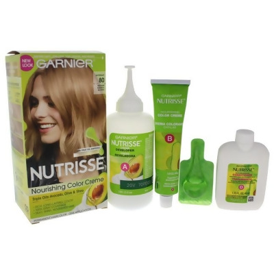 Nutrisse Nourishing Color Creme # 80 Medium Natural Blonde by Garnier for Unisex - 1 Application Hair Color 