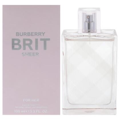 Burberry Brit Sheer by Burberry for Women - 3.3 oz EDT Spray 