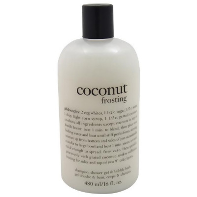 Coconut Frosting Shampoo, Shower Gel and Bubble Bath by Philosophy for Unisex - 16 oz Cleanser 