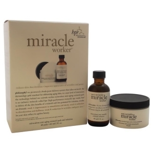 Miracle Worker Anti-Aging Retinoid Pads and Solution by Philosophy for Unisex 2 Pc Kit 2oz Miraculous Anti-Aging Retinoid Solution 60 Pads Miraculo...