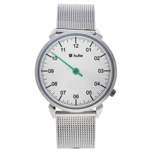 Ku15-0023 Silver/Green Touch Stainless Steel Mesh Bracelet Watch by Kulte for Unisex 1 Pc Watch - All