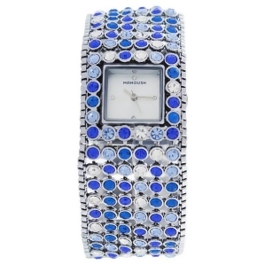 Mshmab Marilyn Silver/Blue Stainless Steel Bracelet Watch by Manoush for Women 1 Pc Watch - All
