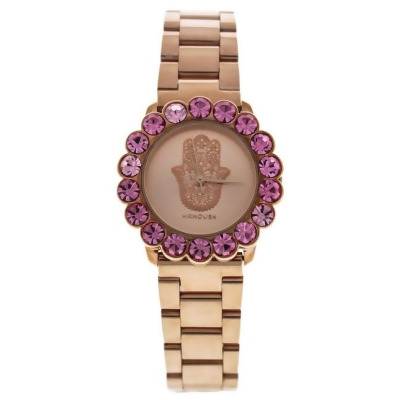 MSHSCRG Scarlett Hand - Rose Gold Stainless Steel Bracelet Watch by Manoush for Women - 1 Pc Watch 