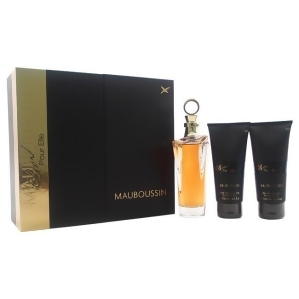 Mauboussin Elixir Pour Elle by Mauboussin for Women 3 Pc Gift Set 3.3oz Edp Spray 3.3oz Body Lotion 3.3oz Shower Gel - All