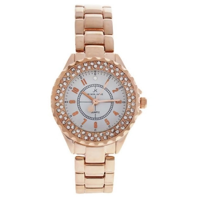 2033L-GPW Rose Gold Stainless Steel Bracelet Watch by Kim & Jade for Women - 1 Pc Watch 