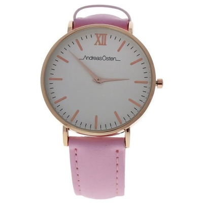AO-161 Pure - Rose Gold/Light Pink Leather Strap Watch by Andreas Osten for Women - 1 Pc Watch 