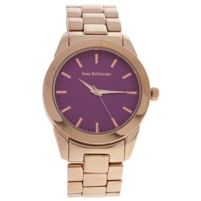 A0372-1 Rose Gold Stainless Steel Bracelet Watch by Jean Bellecour for Women - 1 Pc Watch 