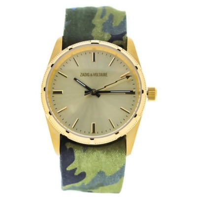 ZVF204 Gold/Green Multicolor Cloth Bracelet Watch by Zadig & Voltaire for Women - 1 Pc Watch 