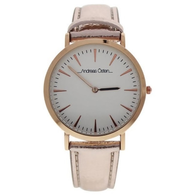 AO-196 Hygge - Rose Gold/White Leather Strap Watch by Andreas Osten for Women - 1 Pc Watch 