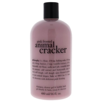 Pink Frosted Animal Cracker by Philosophy for Unisex - 16 oz Shampoo, Shower Gel and Bubble Bath 