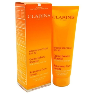 Sunscreen Care Cream Broad Spectrum SPF 30 Water-Resistant by Clarins for Unisex - 4.4 oz Sun Care 