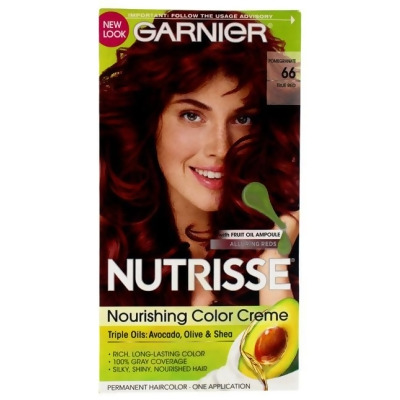 Nutrisse Nourishing Color Cr?¿me - 66 True Red by Garnier for Unisex - 1 Application Hair Color 