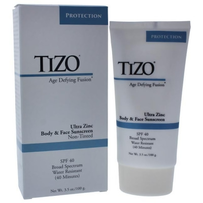 Ultra Zinc Body and Face Non-tinted SPF 40 by Tizo for Unisex - 3.5 oz Sunscreen 