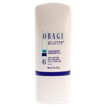 Obagi Nu-Derm 6 AM Sunfader Skin Lightener with Sunscreen SPF 15 by Obagi for Women - 2 oz Cream
