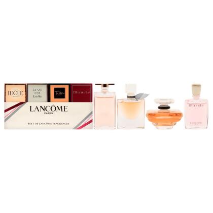 Lancome for Women - 4 Pc Gift Set 0.16oz Idole EDP , 0.135oz La Vie Est Belle EDP , 0.25 Tresor EDP, 0.16oz Miracle EDP Splash 