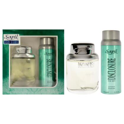 Disclosure by Sapil for Men - 2 Pc Gift Set 3.4oz EDT Spray, 5.1oz Perfumed Deodorant Spray 