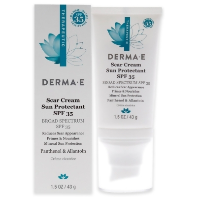 Scar Cream Sun Protectant SPF 35 by Derma-E for Unisex - 1.5 oz Sunscreen 