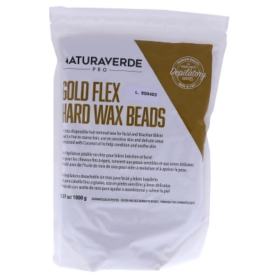 Natura Verde Pro Gold Hard Flex Wax Beads by Natura Verde for Unisex - 35.27 oz Wax 