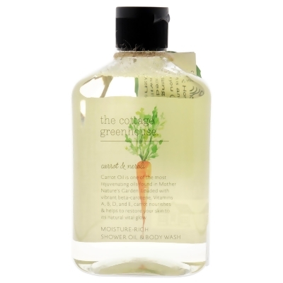 Moisture-Rich Shower Oil and Body Wash - Carrot and Neroli by The Cottage Greenhouse for Unisex - 11.5 oz Body Wash 