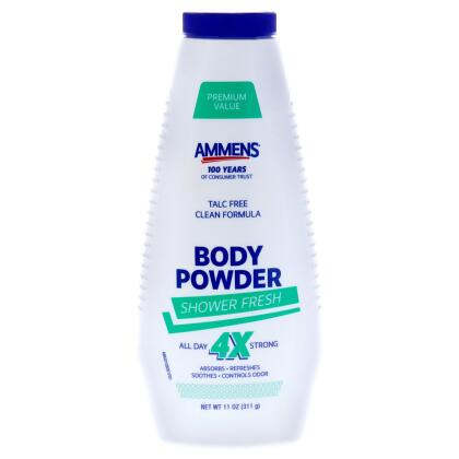 Shower Fresh Body Powder by Ammens for Unisex - 11 oz Powder 