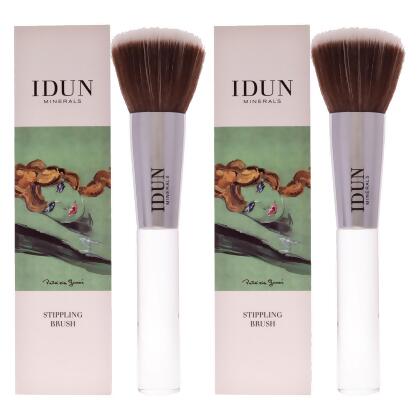 Stippling Brush - 011 by Idun Minerals for Women - 1 Pc Brush - Pack of 2 