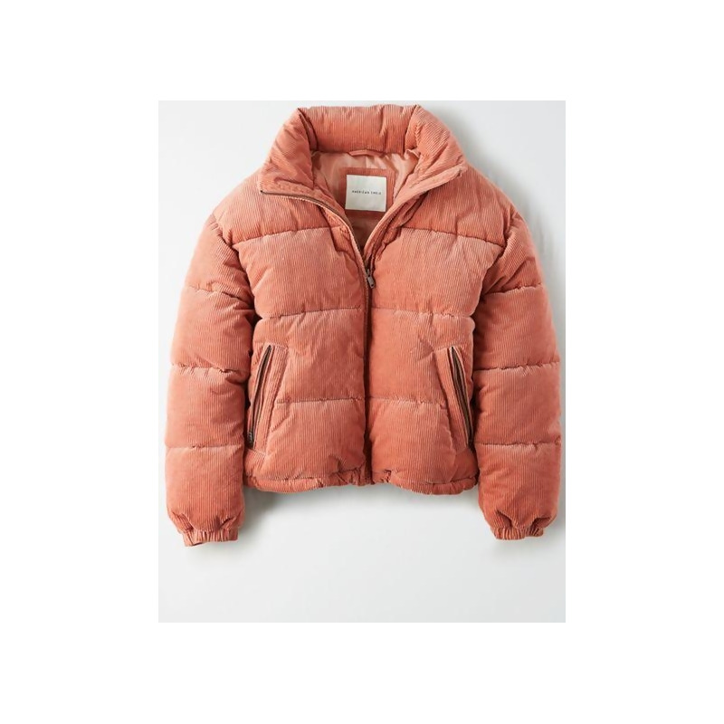 corduroy puffer jacket women's