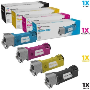 Ld Compatible Set of 4 Hy Xerox Phaser 6130 / 6130N Toner Cartridges 1 Black 106R01281 1 Cyan 106R01278 1 Magenta 106R01279 1 Yellow 106R01280 - All