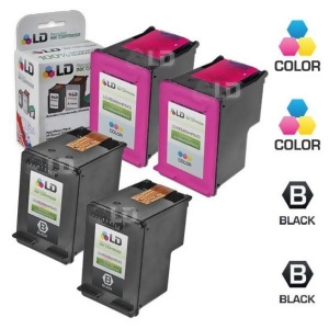 Ld Remanufactured Ink Cartridge Replacements for Hp Cc640wn Hp 60 Black and Hp Cc643wn Hp 60 Color 2 Black and 2 Color - All