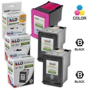Ld Remanufactured Ink Cartridge Replacements for Hp Cc653an Hp 901 Black and Hp Cc656an Hp 901 Color 2 Black and 1 Color - All