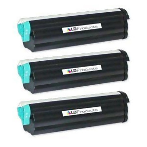 Ld Compatible Okidata 43502001 Set of 3 High Yield Black Laser Toner Cartridges for B4550 B4550n B4600 B4600n Ps Printers - All