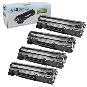 Ld Remanufactured Canon 3500B001aa 128 Set of 4 Black Laser Toner Cartridges - All