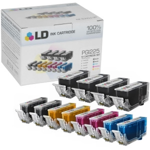 Ld Canon Pgi225 Cli226 Compatible Set of 12 Ink Cartridges 4 Pigment Black Pgi225 2 each of Cli226 Black / Cyan / Magenta / Yellow - All