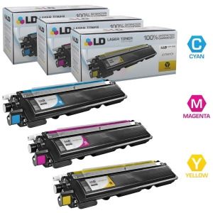 Ld Compatible Brother Tn210 Set of 3 High Yield Color Toner Cartridges 1 of each Cyan Tn210c Magenta Tn210m and Yellow Tn210y - All