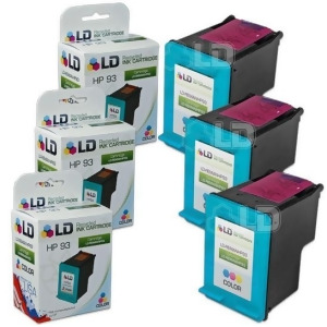 Ld Remanufactured Replacement Ink Cartridges for Hewlett Packard C9361wn Hp 93 Tri-Color 3 Pack - All
