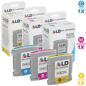 Ld Remanufactured Replacements for Hp 940Xl 3Pk Cartridges 1 C4907an Cyan 1 C4908an Magenta and 1 C4909an Yellow - All