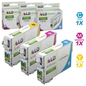 Ld Remanufactured Replacement for Epson T069 Set of 3 Ink Cartridges Includes 1 T069220 Cyan 1 T069320 Magenta and 1 T069420 Yellow - All