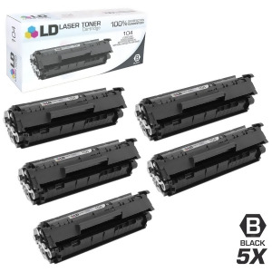 Ld Compatible Canon 0263B001aa / 104 Set of 5 Black Laser Toner Cartridges for FaxPhone L120 L90 - All