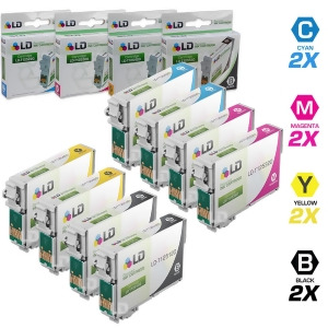 Ld Epson Remanufactured T125 Set of 8 Standard Yield Ink Cartridges 2 Black T1251 2 Cyan T1252 2 Magenta T1253 2 Yellow T1254 - All