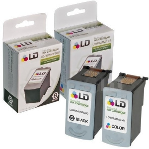 Ld Remanufactured Canon Pg-40 and Cl-41 Set of 2 Ink Cartridges Includes 1 Black and 1 Color Cartridge - All