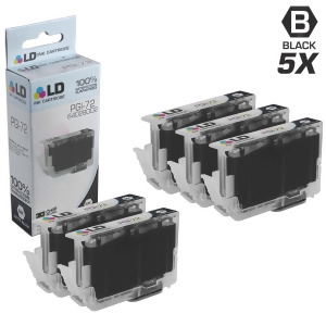 Ld Compatible Replacements for Canon 6402B002 / Pgi-72 Set of 5 Matte Black Inkjet Cartridges for Canon Pixma Pro-10 Printer - All