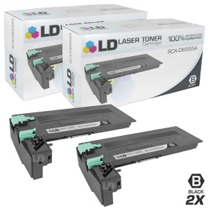 Ld Compatible Replacements for Samsung Scx-d6555a Set of 2 Black Laser Toner Cartridges for Samsung SCX-6555n Printer - All