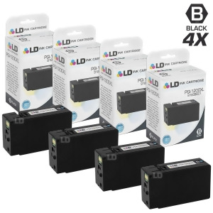 Ld Compatible Replacements for Canon Pgi-1200xl / 9183B001 Set of 4 High Yield Black Inkjet Cartridges for Canon Maxify Mb2020 and Mb2320 Printers - A