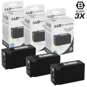 Ld Compatible Replacements for Canon Pgi-1200xl / 9183B001 Set of 3 High Yield Black Inkjet Cartridges for Canon Maxify Mb2020 and Mb2320 Printers - A