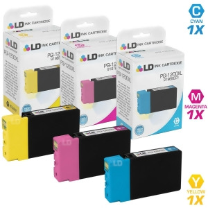 Ld Compatible Replacements for Canon Pgi-1200xl 3Pk Hy Ink Cartridges 1 9196B001 Cyan 1 9197B001 Magenta 1 9198B001 Yellow for Maxify Mb2020 Mb2320 - 