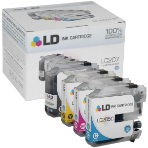 Ld Compatible Replacements for Brother Lc205/lc207 4Pk Ink Cartridges 1 Lc207bk Black 1 Lc205c Cyan 1 Lc205m Magenta 1 Lc205y Yellow for Mfc J4320dw J